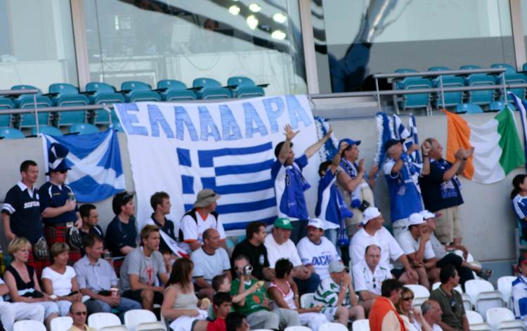 Est&aacute;dio Algarve Faro/Loul&eacute; - Stimmung Griechenland