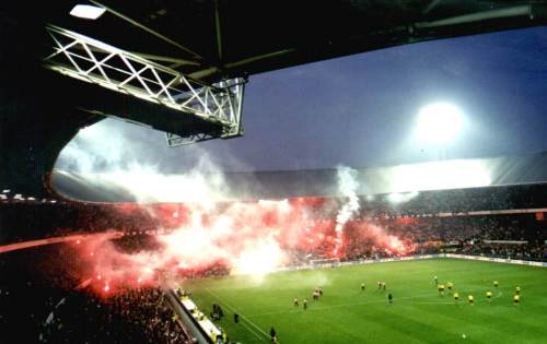 Stadion Feijenoord (De Kuip) in Flames